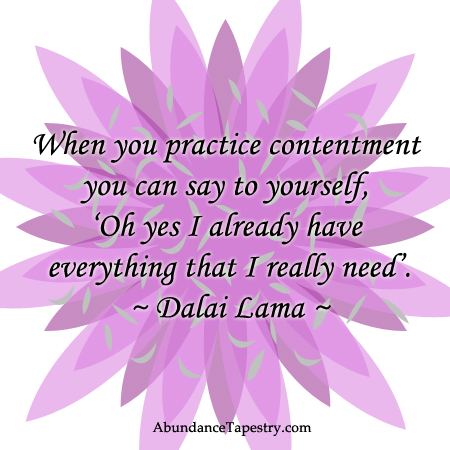 practice contentment dalai lama quote