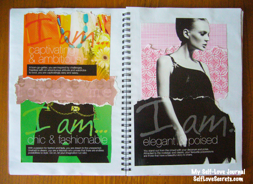 self confidence love art journal