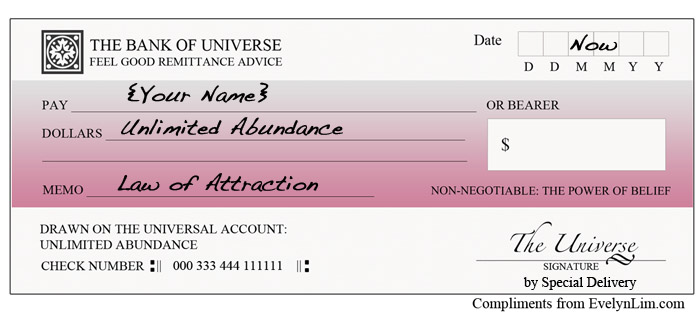 Law of Attraction Abundance Check