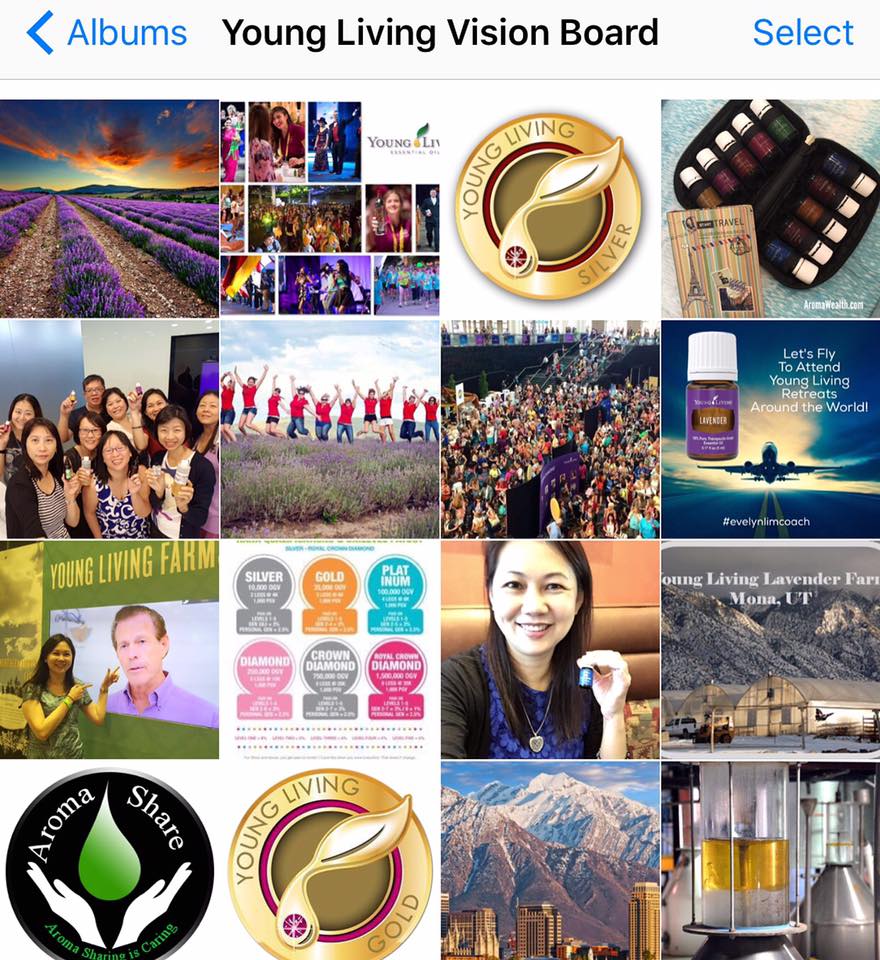 Young Living Photo Vision Board