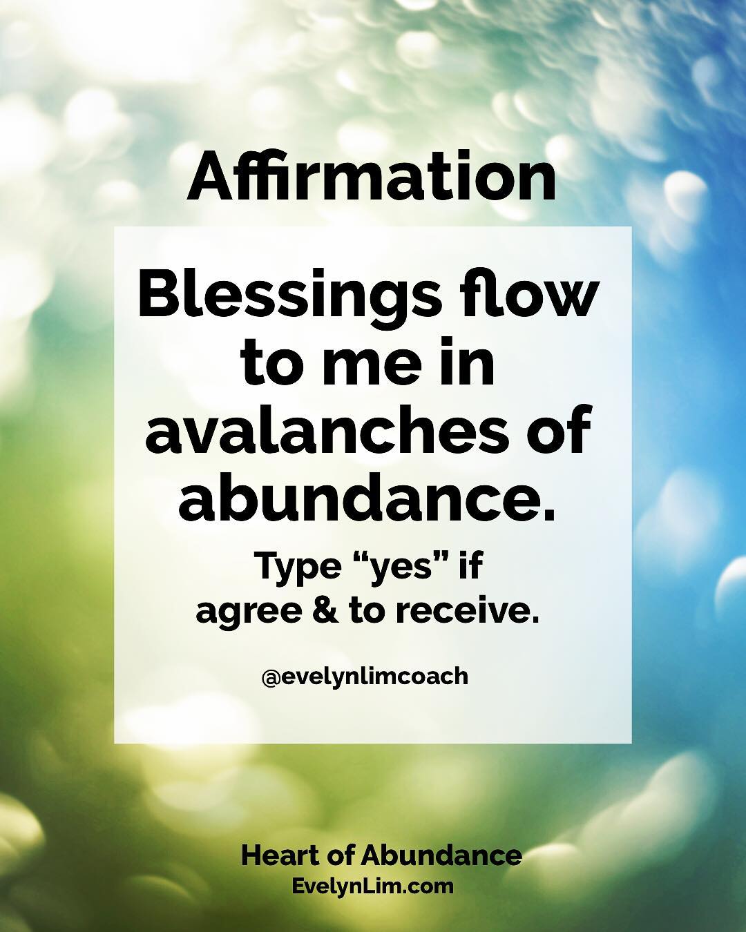 Blessings Affirmation for Abundance
