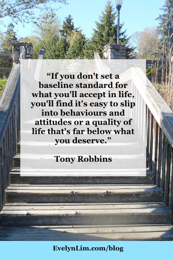 Raise your standards Tony Robbins